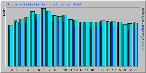 Stunden-Statistik im Monat Januar 2024